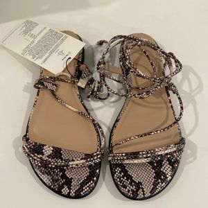 Amazon - the drop lace up snake print sandals new with tags never worn